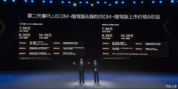 新款比亚迪秦PLUS DM-i/EV智驾版正式上市 售7.98万起 配高阶智驾